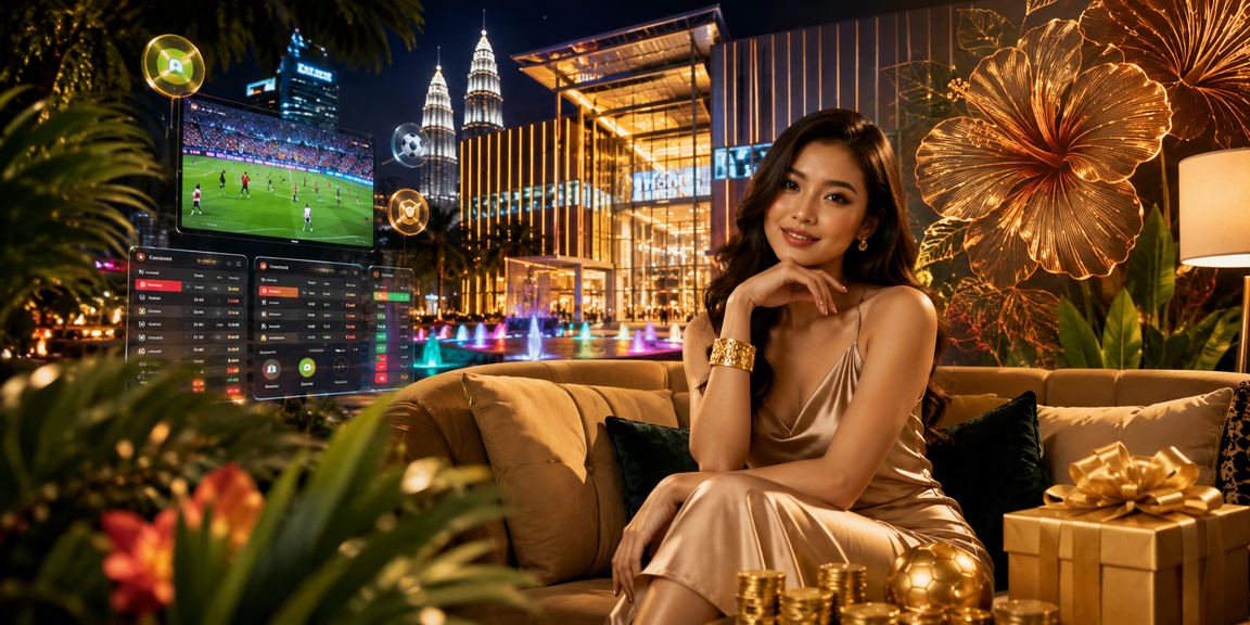 Pertaruhan dalam talian dengan suasana moden di Kuala Lumpur Malaysia